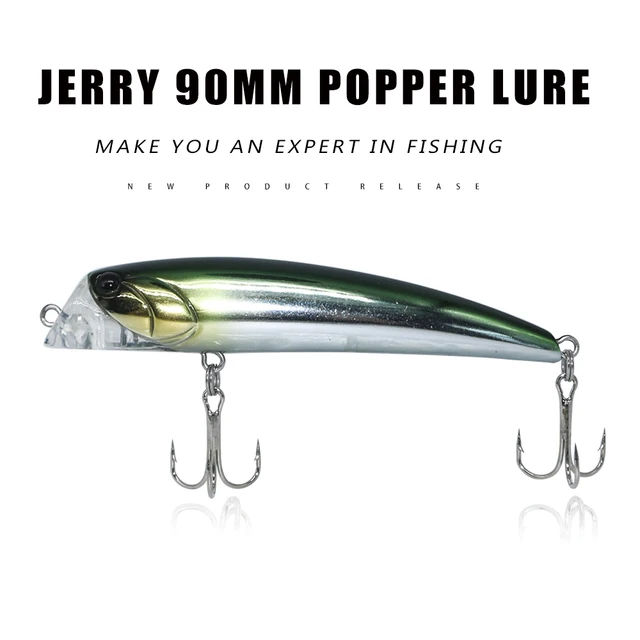 Jerry Stopper Floating Popper Artificial Topwater Bait Ultralight Freshwater  Wobbler Lure Trout Bass Perch 50mm Fishing Tackle