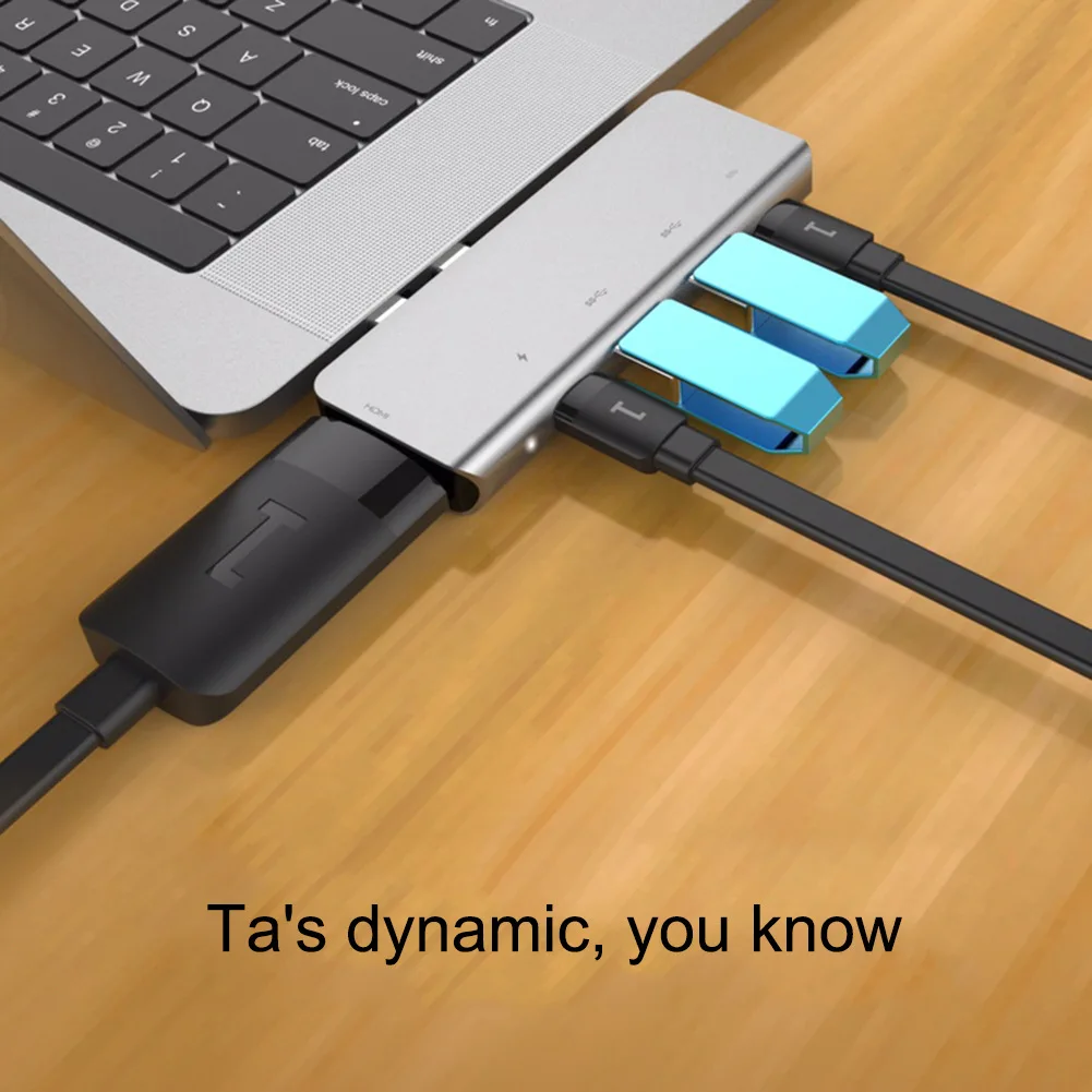 Двойной тип C к USBC Thunderbolt 3 PD Быстрая зарядка концентратор 2 USB 3,0 HDMI 4K 30HZ USB-C многопортовый сплиттер адаптер для Macbook Pro