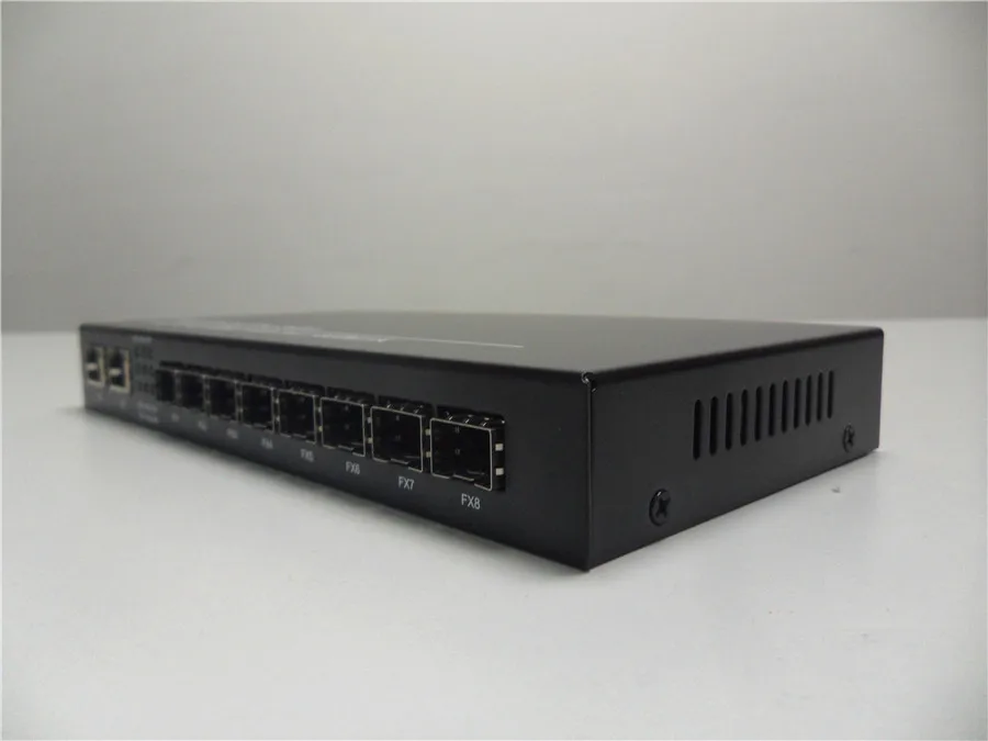 Гигабитный SFP трансиверный переключатель 8 оптический 2 Электрический поддерживает Джамбо-рамную передачу весь оптический переключатель