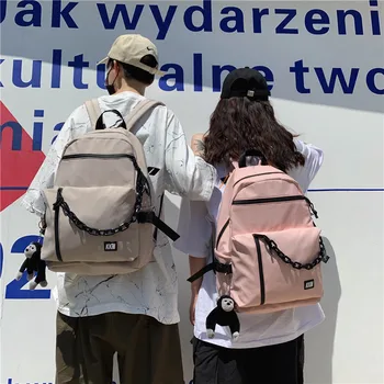 

LENLEI neutral Harajuku chain student bag 2020 new Japanese and Korean high school students large capacity backpack