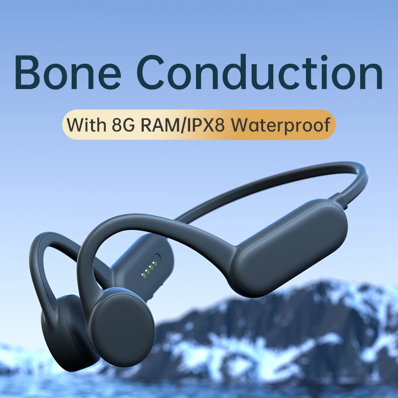 Водонепроницаемые наушники с костной проводимостью беспроводные Bluetooth mp3-плеер