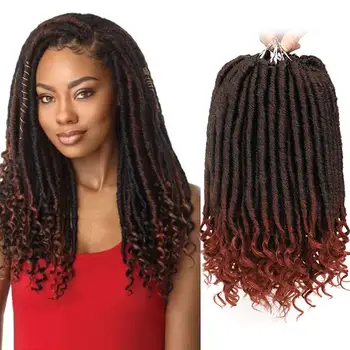 

Curly Faux Locs Crochet Hair Deep Wave Braiding Hair With Curly Ends Crochet Goddess Locs Braids Hair Extensions