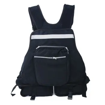 

survival vest Adult Multi Pocket Adjustable Reflective Jacket For Swimming Fishing Surfing Boating