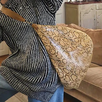 

luxury Designer Snake pattern Women Leather handbags large capacity Shoulder Bag Ladies crossbody Bag for Women travel Tote sac