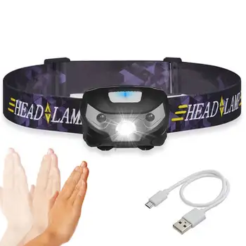 

Mini Headlamp LED 4000Lm Body Motion Sensor Headlight Rechargeable Camping Flashlight For Night Camping Lighting