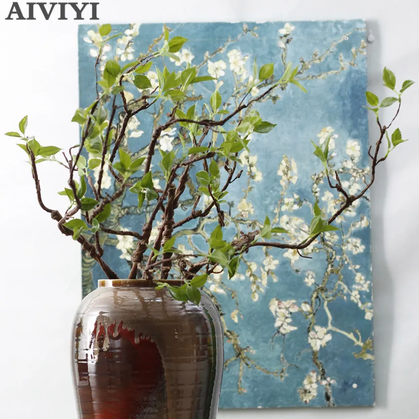 Artificial soft foam branch green leaf simulation green plant soft foam vine arbitrary curved