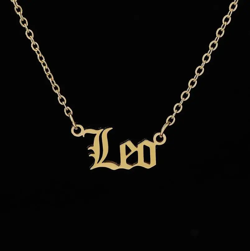 12 Zodiac Necklace For Women Leo 