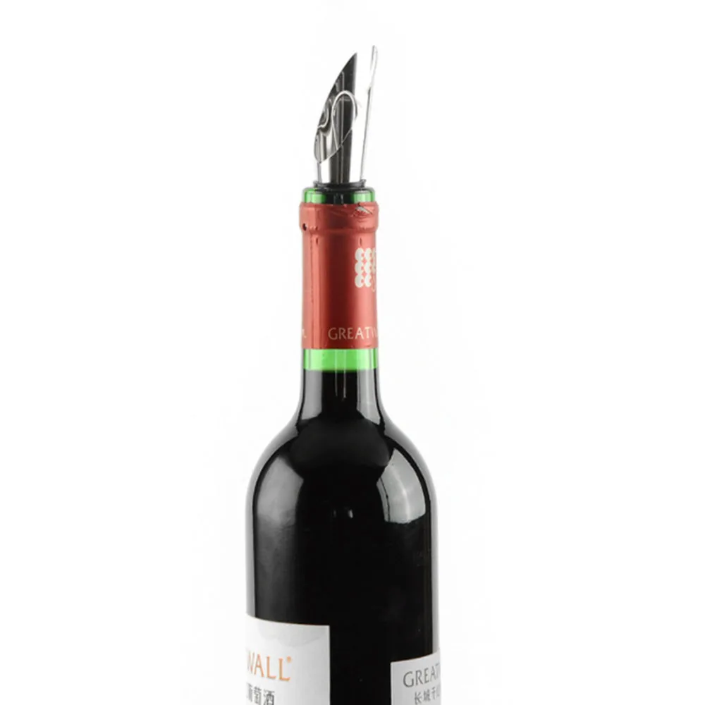 Stainless Steel Wine Stopper Pouring Device Dual Wine Bottle Stopper Guide Liquor Pourers Free Flow Bottle Brand New