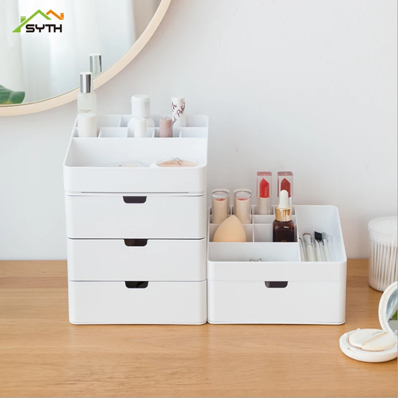 Refurbished Price of  makeup box Cosmetic storage box drawer desktop dressing table lipstick skin care jewelry plastic du