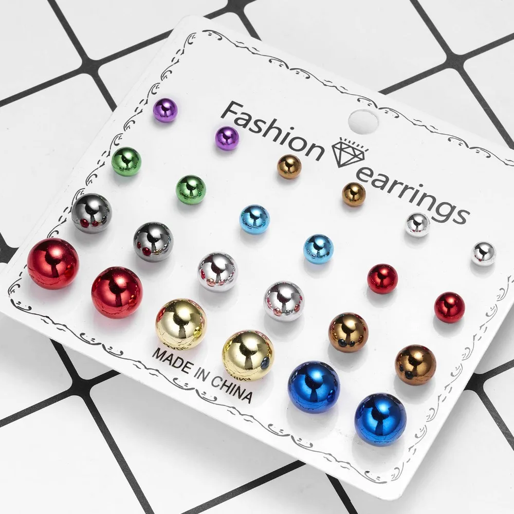 12对彩色圆球组合卡装