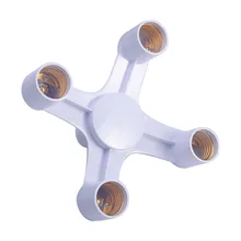 4 E27 гнездо адаптера 4 в 1 100 Вт 85-285 в E27 Гнездо База расширения сплиттер Разъем патрон лампы держатель двойной галоген