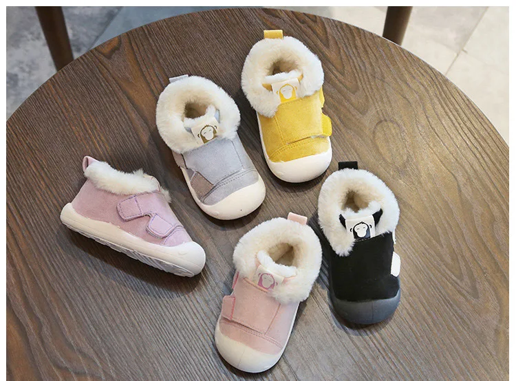 Обувь для малышей; коллекция года; сезон осень-зима; Новинка; детская хлопковая обувь; бархатная обувь для малышей; обувь для малышей с мягкой подошвой; волшебная обувь для первых шагов