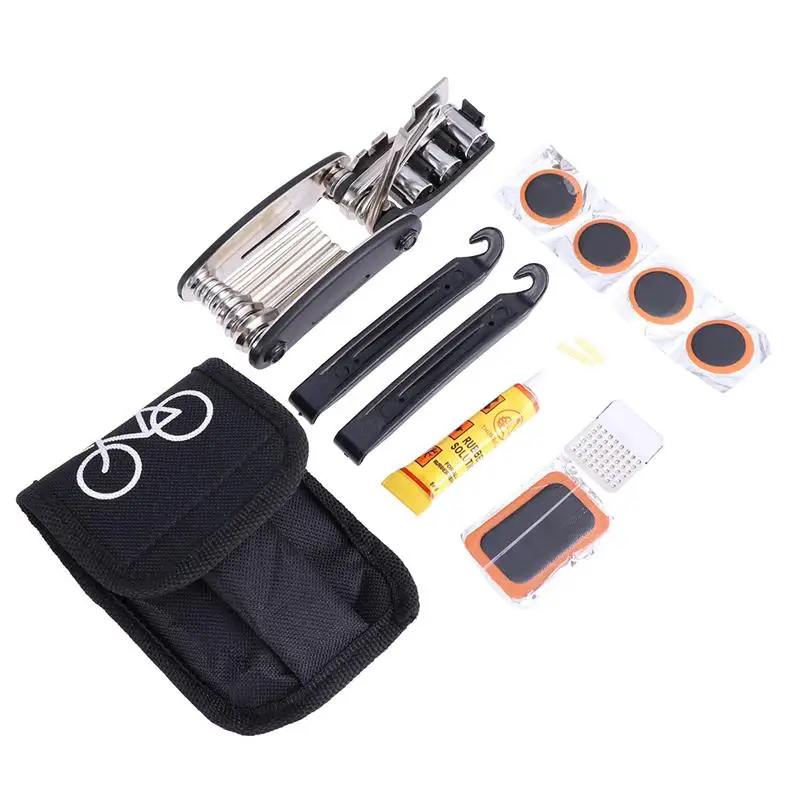 cheap 1 Set Tire Repair Parts Multi functional Convenient Portable Repair Tool Set for Bicycle