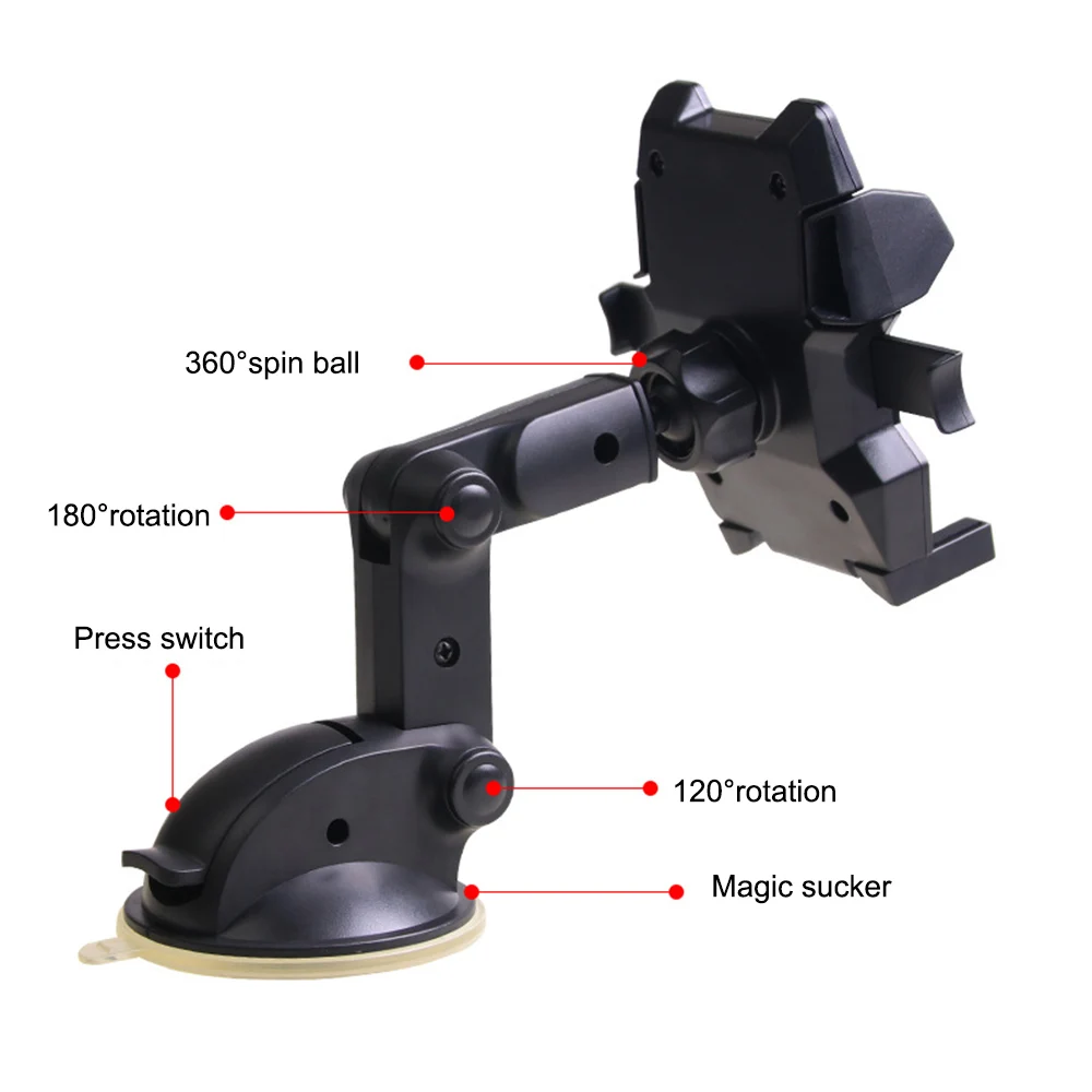 

Car Accessories Universal Car Phone Holder Adjustable Windshield Retractable Mobile Phone Mount