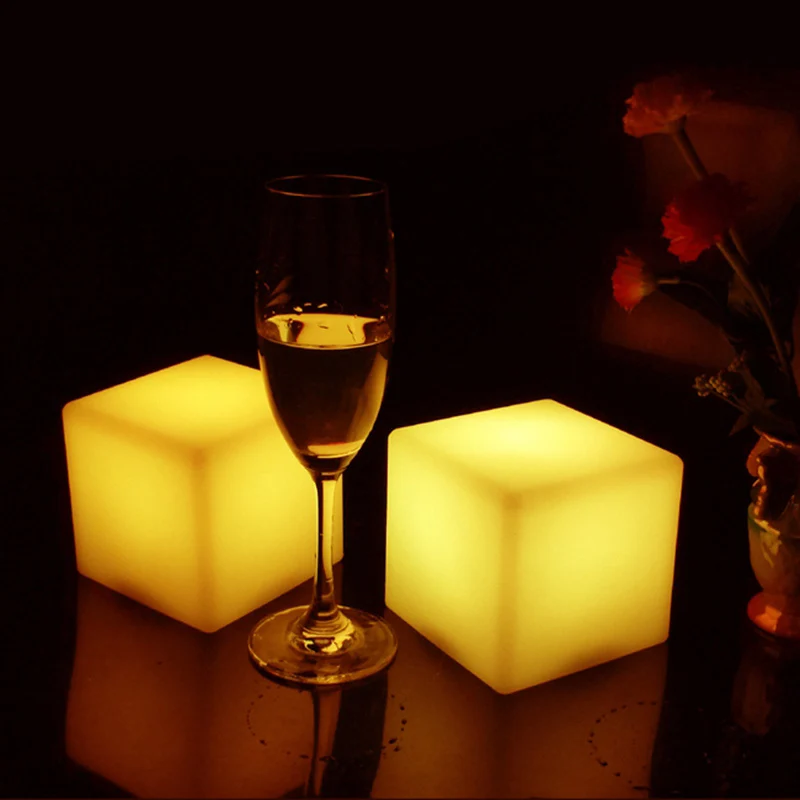 Светодиодный светильник с цветными меняющимися кубиками настроения, ночник, светильник для домашнего декора, романтический светильник ing 13x13x13 см, 16 цветов, меняющие кубики, 50 шт