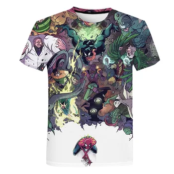 

Toddler boys T shirt For kids Avenger T-shirt children Batman superhero Spiderman Cartoon Short-Sleeved Clothes Streetwear 14T