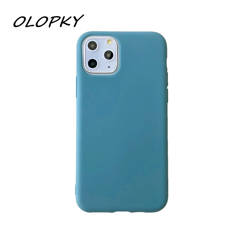 2 шт прозрачный мягкий ТПУ чехол сплошной цвет простой для iPhone Max XR X11 8plus 7plus 6plus 8 7 6