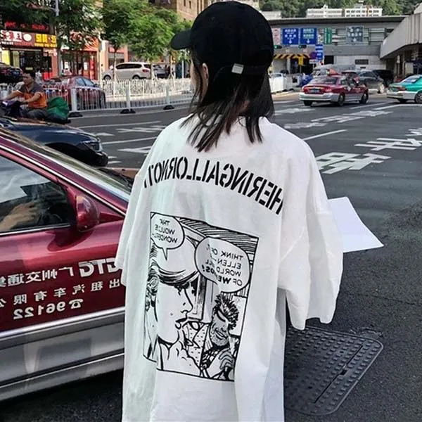 Xian 511 bai Лето, повседневные женские футболки Ulzzang, уличная одежда kawaii, мультяшный принт, футболка в Корейском стиле, Топы Harajuku, футболка с коротким рукавом - Цвет: Xian 511 bai