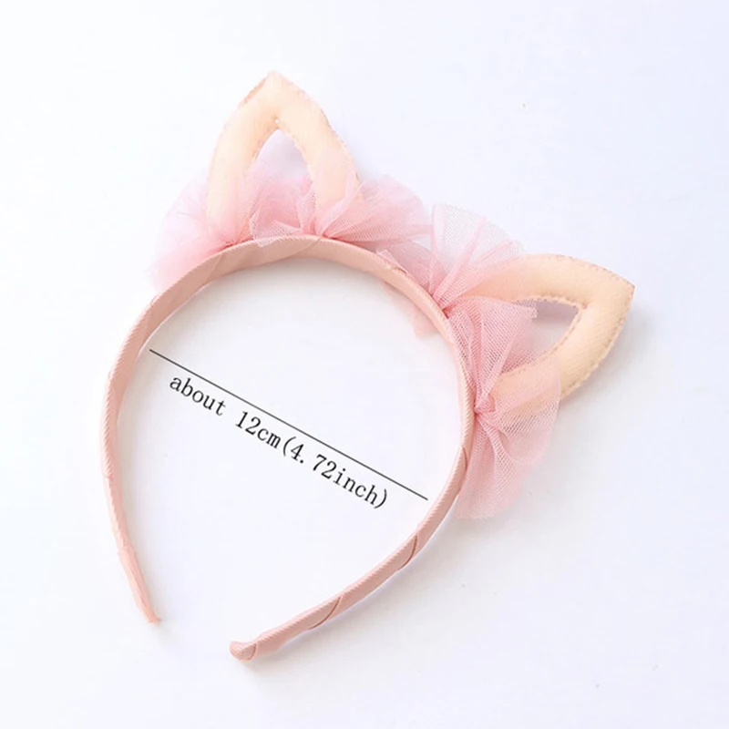 Princess girl lace bezel hairband cat-shaped cute sweet funny hair accessories fashion cartoon headband headwear mesh creative