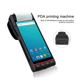 

Receipt Printer 58mm Touch Screen PDA Android 8.1 Handheld POS Terminal Support Bluetooth 3G 4G OTG GPS WIFI Barcode Scanning