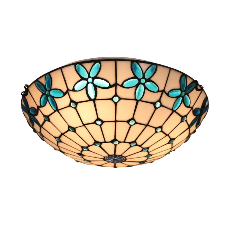 

Tiffany European-Style Retro Hotel Vlla Living Room Bedroom Study Room Staircase Balcony Aisle Lilac Ceiling Lamp E27