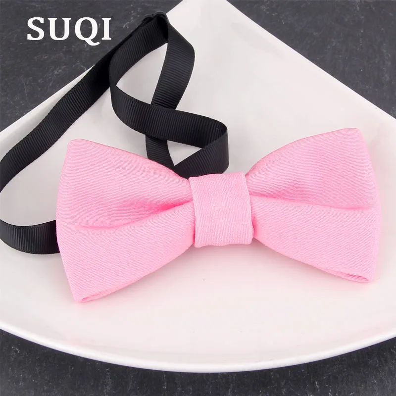 SUQI/Модные новогодние вечерние свадебные туфли с галстуком-бабочкой для мальчиков, галстук-бабочка для смокинга, модный серебряный розовый мужской костюм в горошек с галстуком-бабочкой
