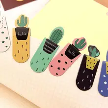 3 шт./компл. Kawaii кактус магнитные закладки для книг Студенческая Канцелярия книги маркер страницы для школьных принадлежностей(tt-4031