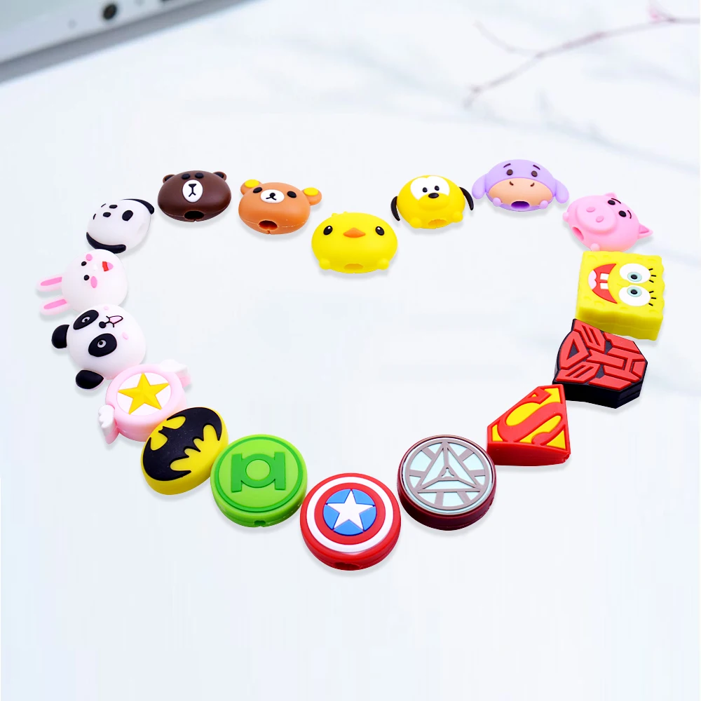 CHIPAL Tsum Animal Cable Protector for iPhone USB Charger Wire Winder Cartoon Bites Organizer Chompers Cute Bite Phone Holder