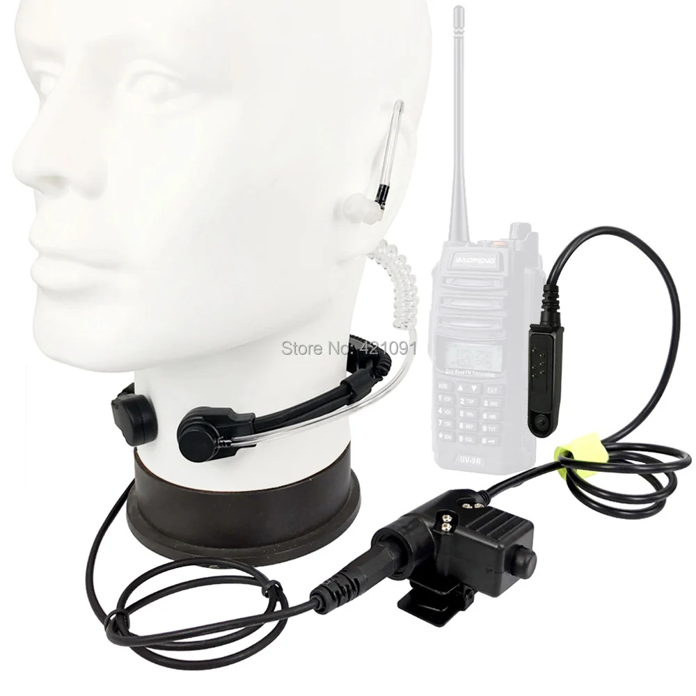 Micrófono de walkie-talkie U94 PTT, auricular táctico de Radio Nato para BF-A58 Baofeng UV-9R Plus GT-3WP UV-XR