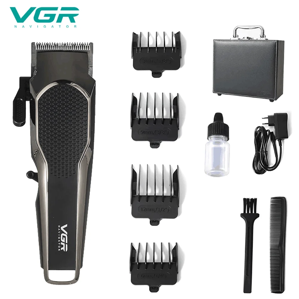 

VGR Lectric Hair Clippers Men Set Professional Waterproof Home Hair Clipper Rechargeable Stainless Steel Blade Styling Tool