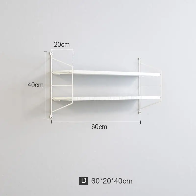 Скандинавские струнные настенные вешалки из кованого железа, многослойная книжная полка для гостиной, ТВ, настенные украшения, комбинация - Цвет: ml16