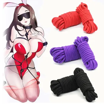 

10M Thicken Sex Cotton Bondage Restraint Rope Slave Roleplay Toys For Couples Adult Games Products Shibari Hogtie Fetish Harnes