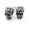 Wholesale Price Boy's Girl's 316L Stainless Steel Crystal Red Eye Skull Stud Push-back Earrings Jewelry 1