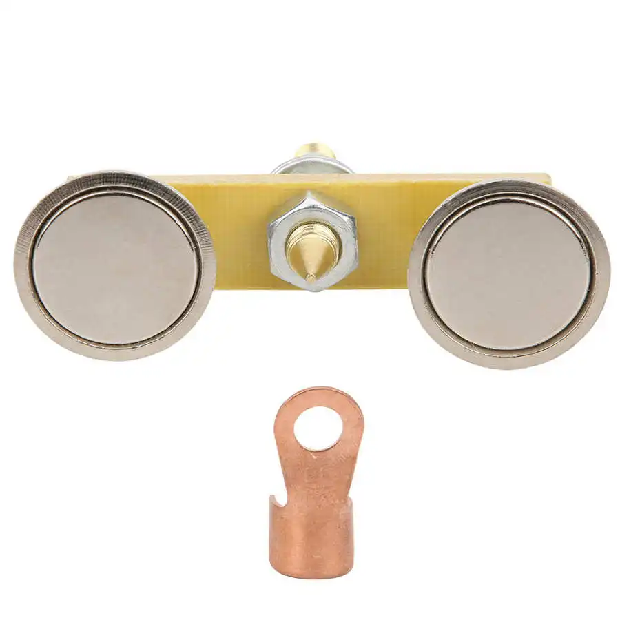 Welding Magnet Head Machine Tool Fix Ground Clamp 65 x 10mm With Brass Tail For Mechanical Maintenance
