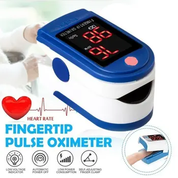 

Finger Oximeter With Strap Lanyard Fingertip Pulse Oximeter BloodOxygen Saturation Monitor Digital LED Display HeartRate Monitor