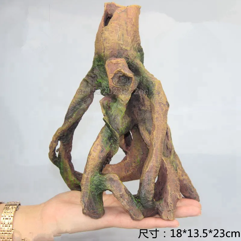 

New Fashion Aquarium Log Hide Resin Hollow Tree Log Ornament Hide Hiding Cave Fish Tank Decoration Accessories