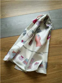 Новое поступление модное Брендовое классическое платье узор шелковый шарф 90*90 см квадратная шаль саржевая обертка для женщин - Цвет: as picture