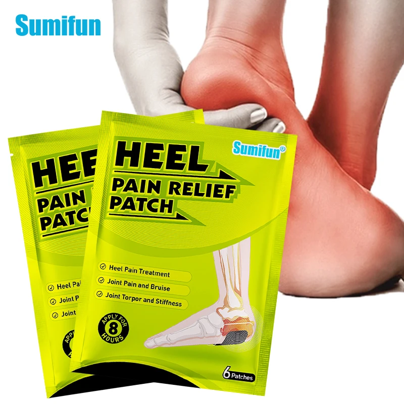12pcs Sumifun Herbal Bone Spurs Achilles Tendonitis Patch Foot Care Treatment Patches Heel Pain Plaster Pain Relief Stickers
