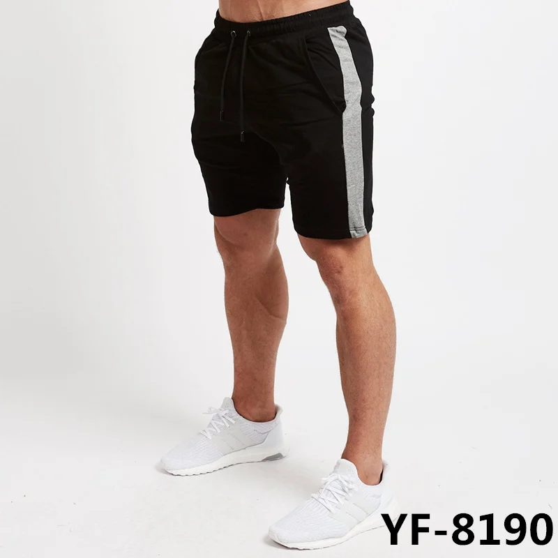 Для мужчин бодибилдинг шорты для спортзала Фитнес тренировки Короткие штаны Летние Повседневное быстро сохнут Бермуды - Цвет: C8