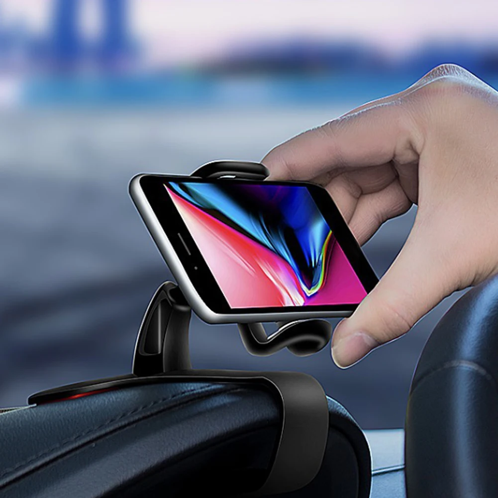 Universal 360 Degree Rotation Car Dashboard Mobile Phone Holder Stand Bracket HUD design Non-slip flexible One hand operation