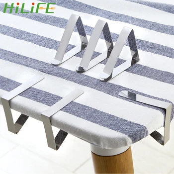 

HILIFE Desk Table Cloth Tablecloth Cover Clip Clamp Holder For Party Wedding 6PCS Table cloth Clip Stainless Steel
