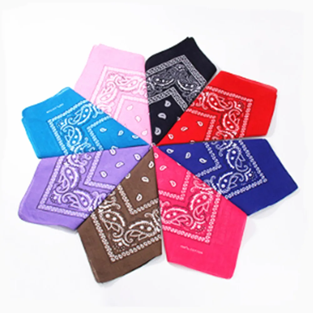 Cotton Bandanas Double Sided Head Wrap Scarf H5