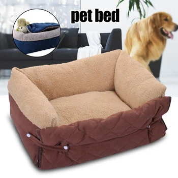 

Pull Pet Nest Dog Sofa Cushion Cats Mattress Flip Autumn Winter Warm Bed Sofa Carpet Home LAD-sale