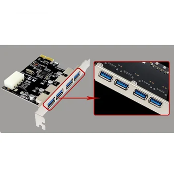 

4 Ports Hub Adapter Controller Accessories Connector For Desktop Internal Expansion Card Converter Super Fast PCI E To USB 3.0