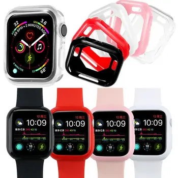 

TPU Watch Case Cover Bumper Shell For Apple Watch Series 5 4 3 2 1 Protective Case For iWatch 40mm 44mm Watches Accessories