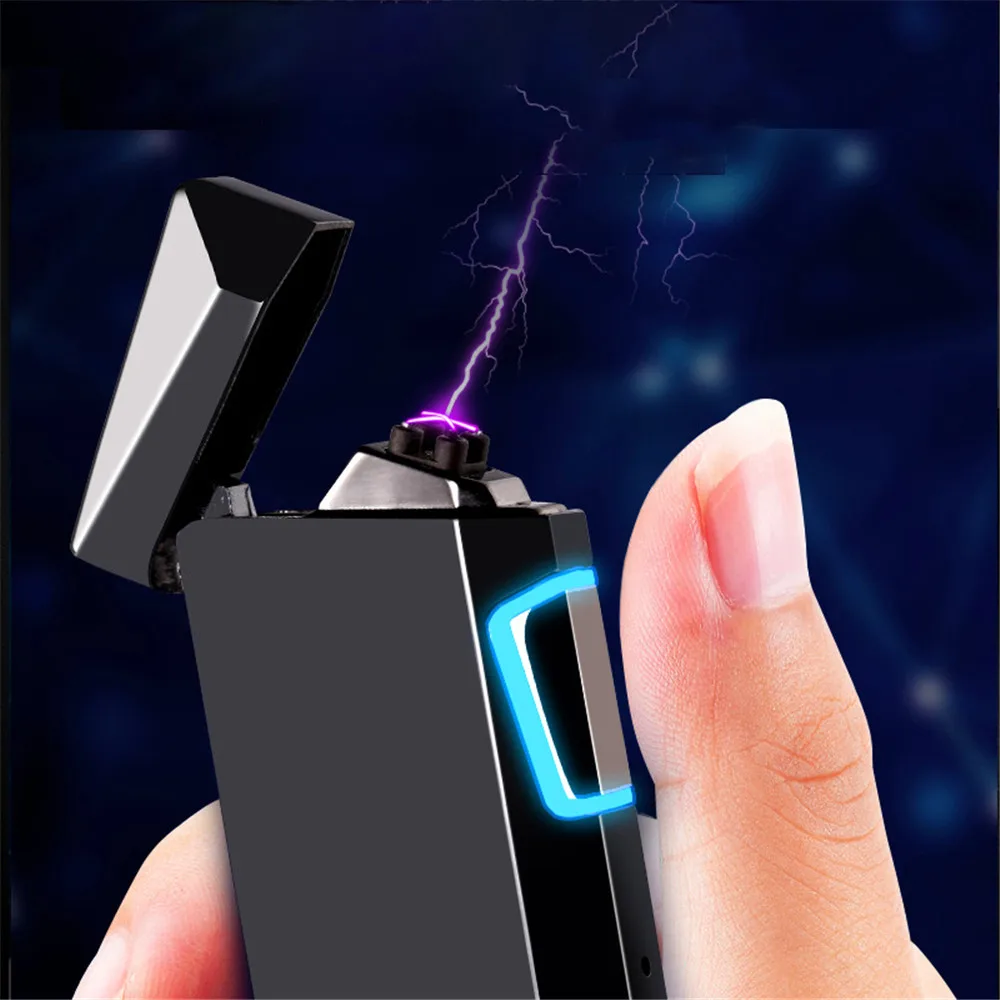 Индивидуальная креативная ветрозащитная плазменная зажигалка с USB зарядкой