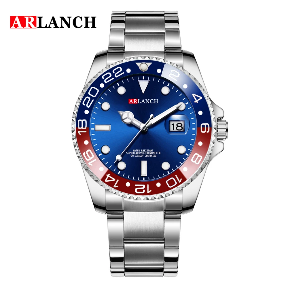 ARLANCH Hot Sell Men Quartz Steel Watch Luminous Date Analog Casual Sport Watch Business Waterproof Watch Male Relogio Masculino 