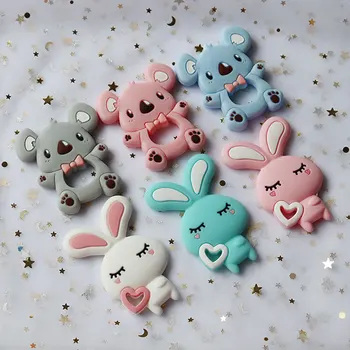 

Panda Koala Baby Silicone Teethers BPA Free Teething Necklace Toys Animals Dinosaur Rabbit Sheep Baby Teether Silicone Mordedor