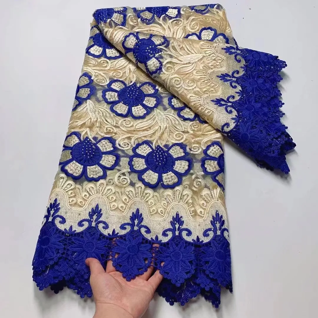 Новейшая нигерийская кружевная ткань высокого качества вышитая африканская для