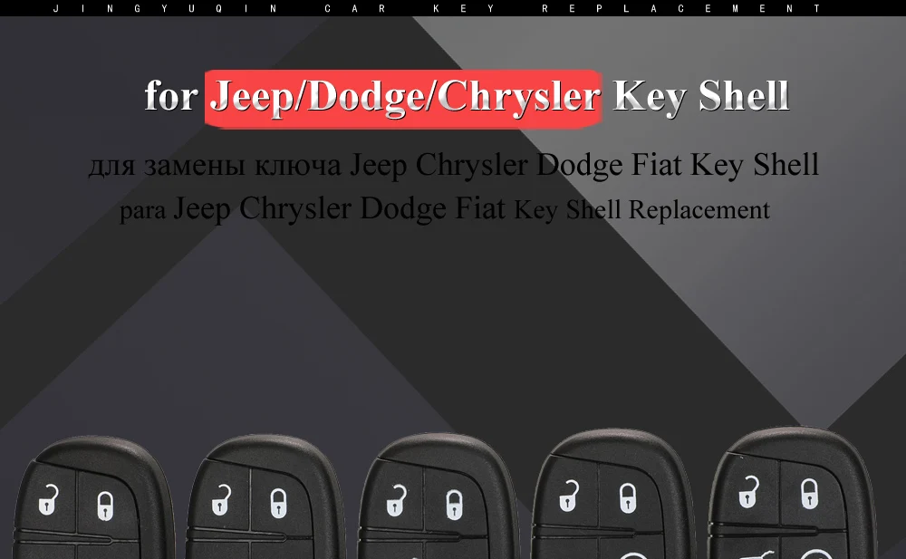 10 pz auto Smart portachiavi Shell per Jeep Grand Cherokee Dodge Ram 1500 viaggio caricabatterie Dart Challenger Durango Chrysler 300 - H5235a3b64ed04456b58380fc2e295567g